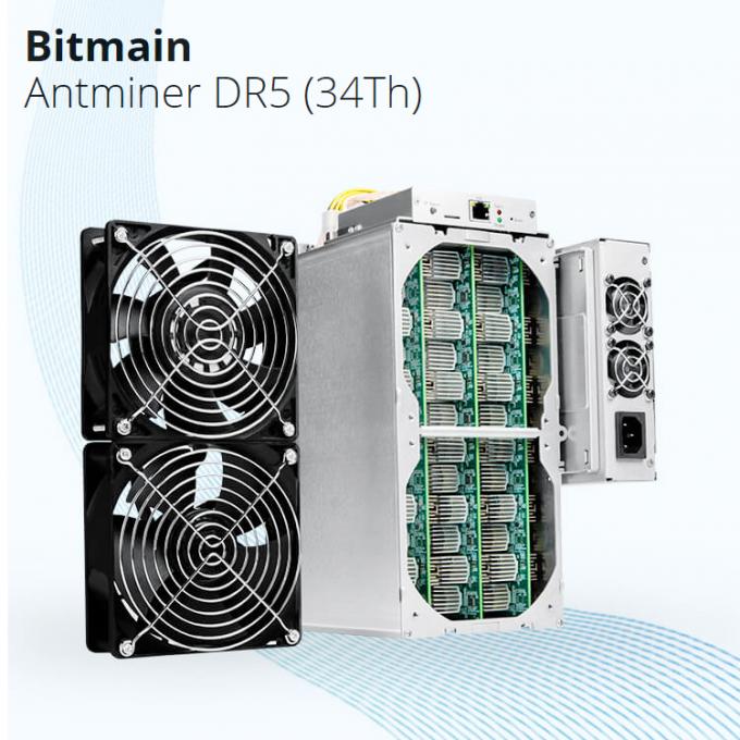 512 Bit Sha256 Bitmain Antminer DR5 34T 1800W DCR Coin Mining Machine 4
