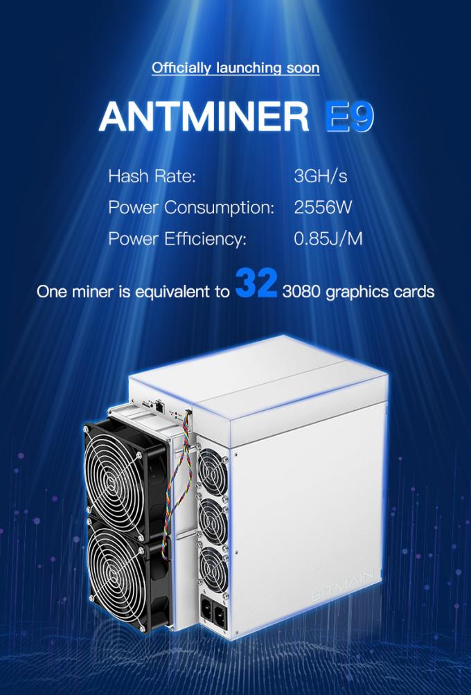 FCC 2556W 12V Antminer E9 3Gh Bitmain EtHash ASIC Mining Device 0